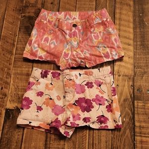 Gymboree Flower Shorts, Size 8. Lot of 2